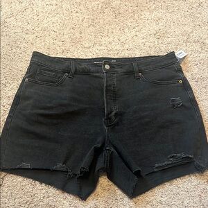 Old Navy Black Distressed Jean Shorts